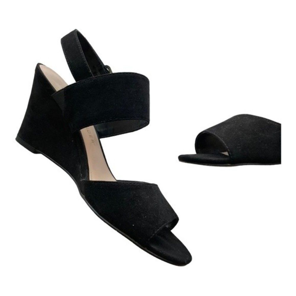 Athena Alexander Black Wedge Sandals - Picture 7 of 9